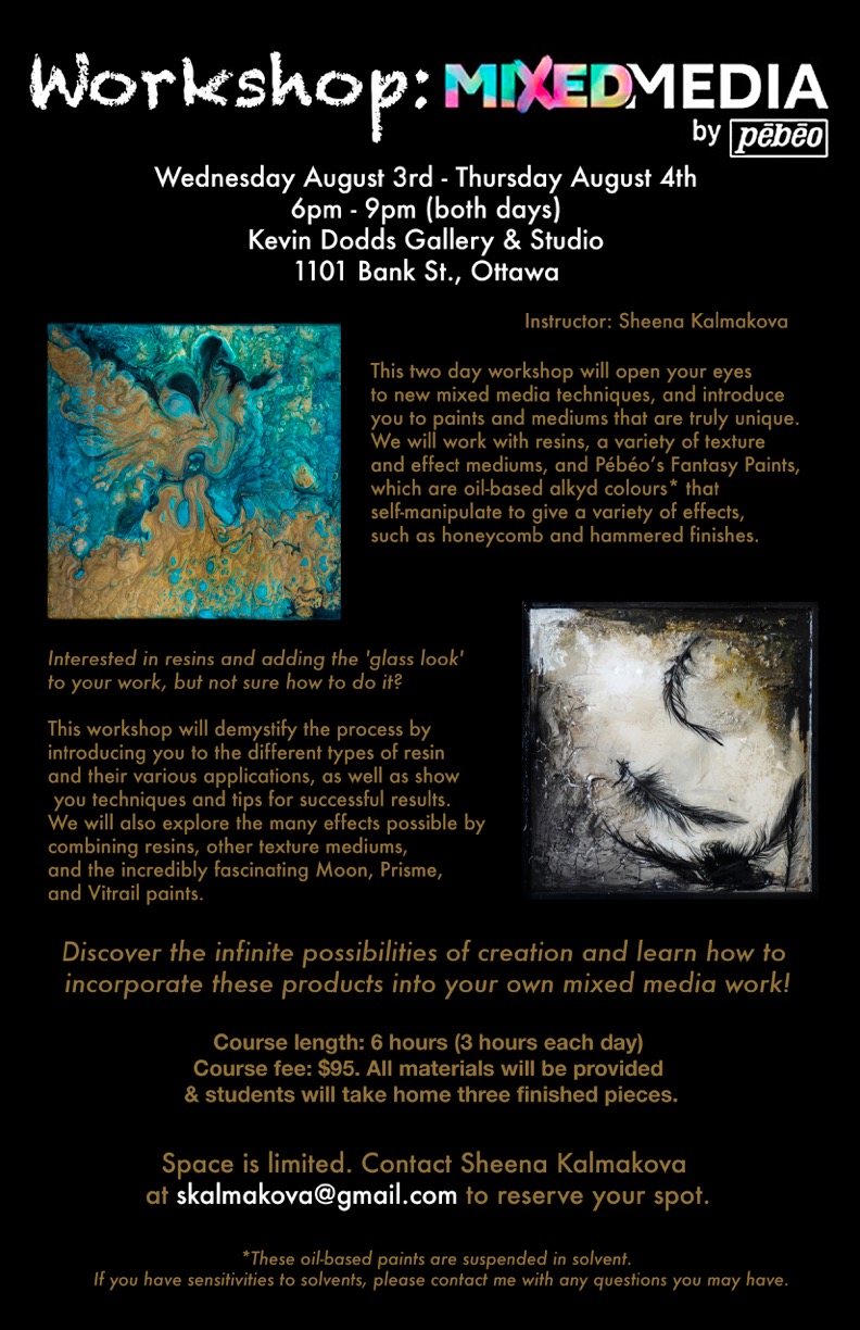 Mixed Media Workshop Poster August